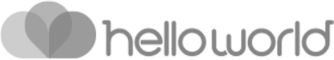 Helloworld logo grey Helloworld logo grey