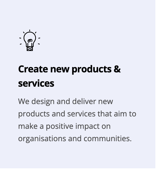 New products and services New products and services