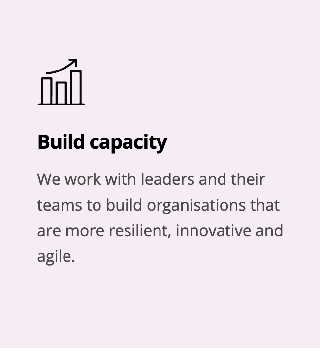 Build capacity